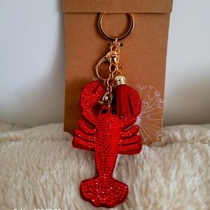 Lobster bling keychain